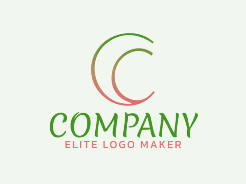 Creative logo design featuring a gradient letter 'C', blending flashy elements with an appropriate and modern style.