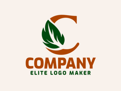 A sophisticated logo combining the letter 'C' and a leaf in an initial letter style with elegant green and brown hues.