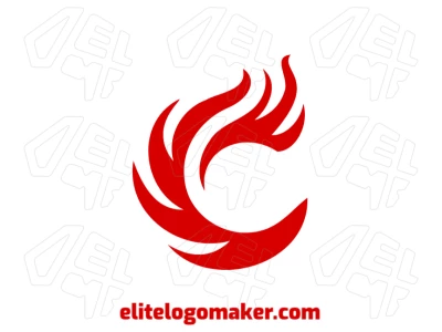 Um design abstrato apresentando a letra 'C' com detalhes semelhantes a chamas de fogo, criando um logo dinâmico e visualmente cativante que pode facilmente gerar atenção.