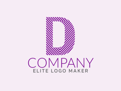 A dynamic logo featuring the letter 'D' crafted with multiple lines, exuding creativity and innovation, perfect for a variety of applications.