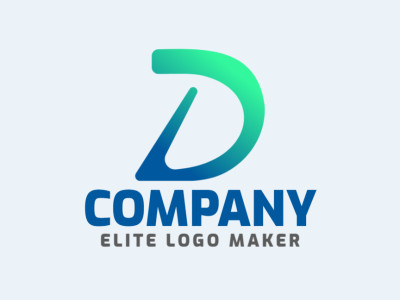 The logo features a gradient letter 'D' with a sophisticated and modern design, creating a dynamic and eye-catching representation.