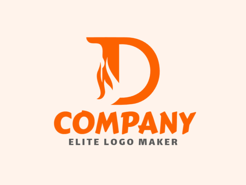 The logo features a minimalist depiction of the letter 'D' engulfed in flames, evoking passion and intensity.