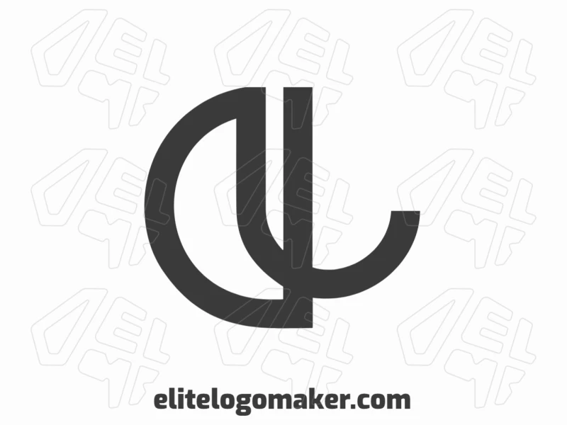Modern logo manually created with an exclusive style and elegant visual.