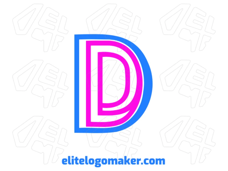 An elegant initial letter design featuring the letter "D" with an interesting design, creating a sophisticated and eye-catching logo concept.