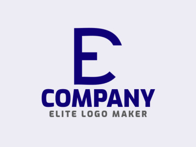 A sleek minimalist logo featuring the letter 'E', exuding sophistication and simplicity, perfect for a modern brand identity.