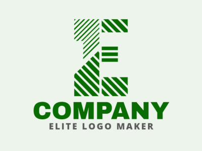 Una 'E' estilizada representa crecimiento y vitalidad en este diseño de logotipo de letra inicial.