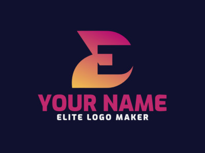 A creatively gradient-styled logo featuring the letter 'E', suitable for various applications.