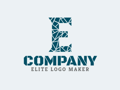 A sophisticated mosaic-style logo featuring the letter 'E' in an intricate, creative design, highlighted in a striking blue hue.