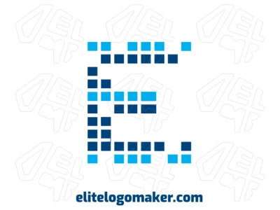 Attractive logo featuring the letter 'E' composed of multiple small squares, creating a modern and dynamic initial design.