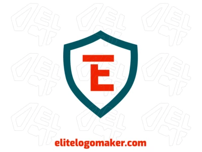 Diseño de logo profesional con la letra "E" en estilo minimalista dentro de un escudo medieval, presentado en estilo emblema para una apariencia audaz y atemporal.