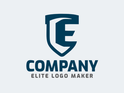 An emblem logo featuring the combination of the letter 'E' and a shield, designed with a blue color for a strong and authoritative appearance.