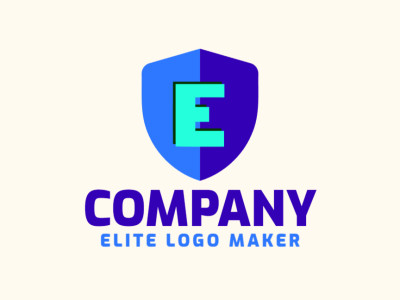 An emblem logo design merging the letter 'E' with a shield, exuding strength and protection.