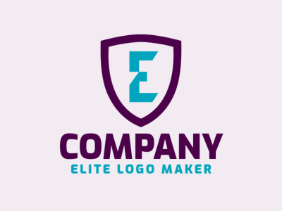 A distinctive emblem logo combining the letter 'E' with a shield, ideal for a unique and memorable brand.