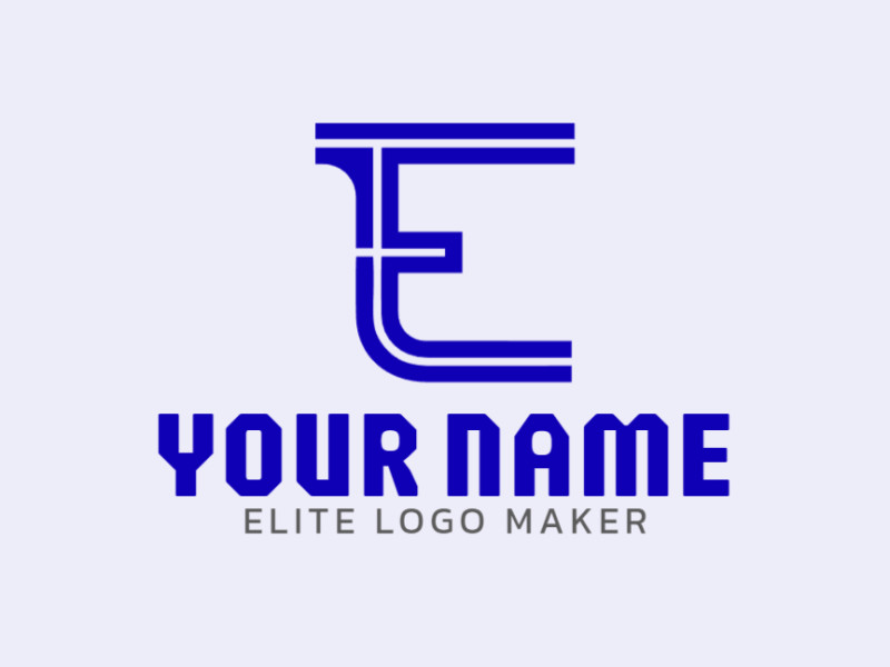 A minimalist logo featuring a letter 'E' designed to resemble a road, offering a professional and good-looking solution for modern branding.