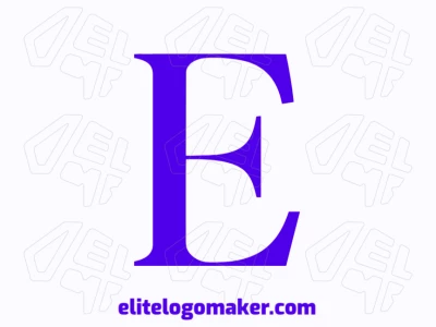 Una letra 'E' simple en estilo de letra inicial, diseñada como una plantilla de logo limpia y moderna.
