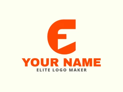 A minimalist logo features a super simple letter 'E', designed with clean lines and a sleek style, perfect for a modern business aesthetic.