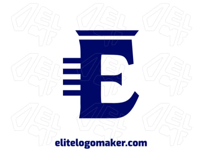 Un diseño llamativo y abstracto de la letra 'E' con un toque elegante, creando un logo audaz y visualmente atractivo.