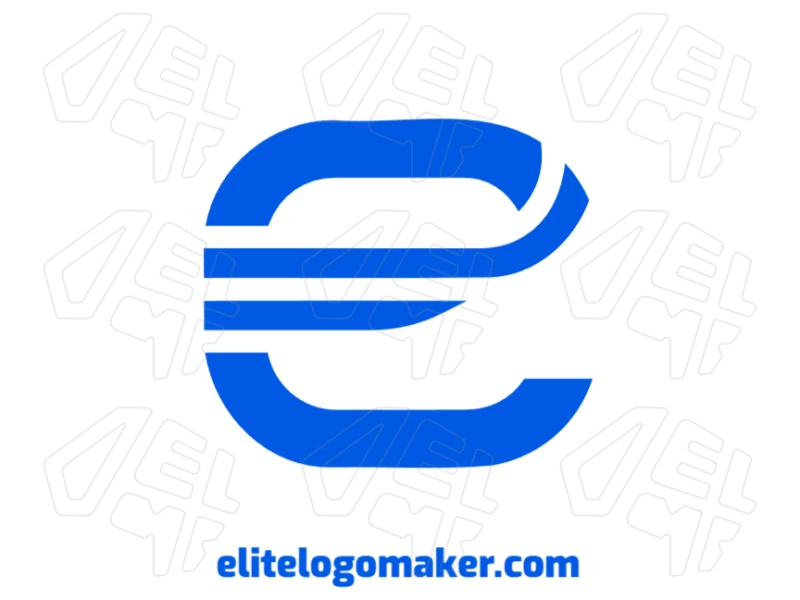 An editable minimalist logo featuring the letter 'E' with a clean and modern initial design.