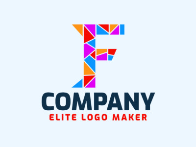 A mosaic-style logo featuring the letter 'F', exuding creativity and sophistication.