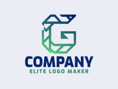 A creative vector logo template showcasing the letter 'G' in a gradient style, perfect for any company.