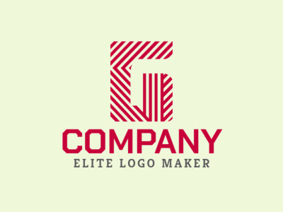 Un logo de letra inicial con una audaz 'G' roja, exudando confianza y energía, ideal para marcas que buscan una identidad llamativa e inolvidable.