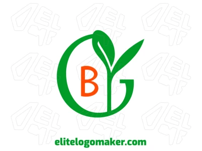 Un logotipo diferente con la letra "G" combinada con la letra "B" y ramas de árbol, diseñado en un estilo creativo para una identidad de marca única y profesional.