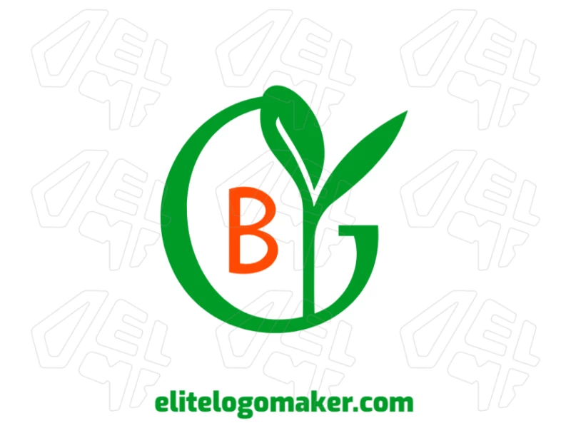 A different logo featuring the letter "G" combined with the letter "B" and tree branches, designed in a creative style for a unique and professional brand identity.