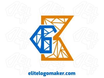 Cheap and stylish logo using the initial letter "G" combined with letter "B" in a creative format.