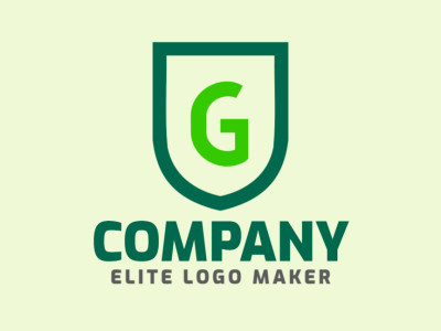 An interesting and creative logo template featuring an abstract combination of the letter "G" and a shield, perfect for a captivating brand identity.