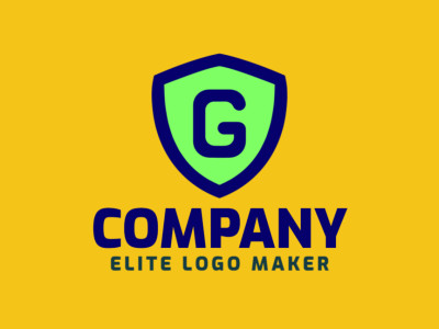 El logotipo presenta un emblema creativo con la letra 'G' integrada en una forma de escudo.