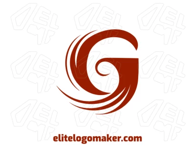 A letra 'G' com um design abstrato em estilo simples, perfeita para gerar uma identidade visual limpa e moderna.