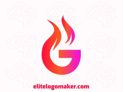 Professional minimalist logo design featuring the letter 'G' with fire flames, creating a prominent and powerful visual for your brand.