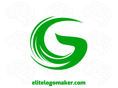 Un diseño creativo y abstracto de la letra 'G' con una forma fluida, aportando elegancia y exclusividad al logo.