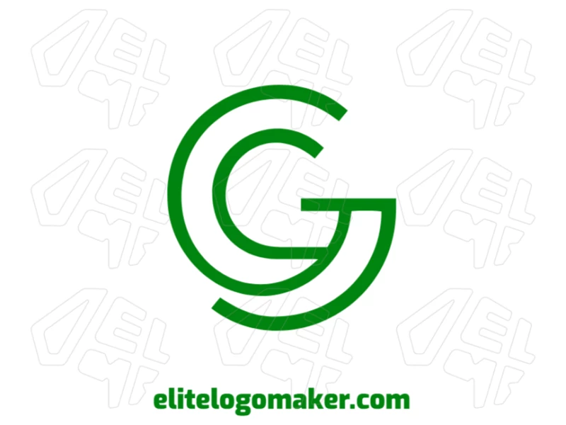 Un logo dinámico con la letra "G" de diseño simple y color verde, perfecto para crear una identidad de marca limpia y energética.