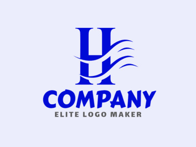 An abstract, professional logo featuring the letter 'H' in a sleek and creative design with shades of blue.