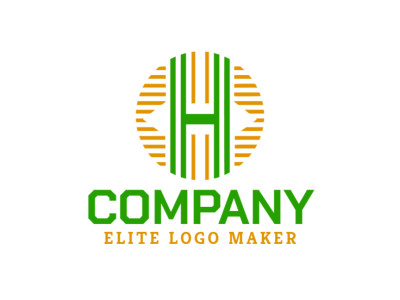 Un diseño de logo dinámico que presenta la letra 'H' construida con múltiples líneas, simbolizando crecimiento y vitalidad.
