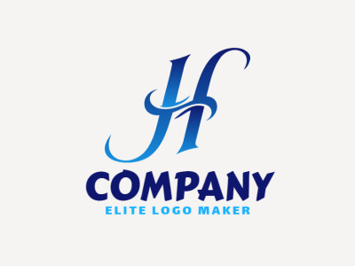 A gradient-style logo featuring the letter 'H', blending shades of blue and dark blue for a sleek and modern look.