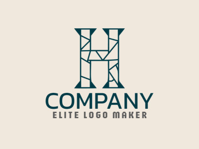 A mosaic-style logo featuring the letter 'H', offering a prominent and interesting visual representation, suitable for various businesses.