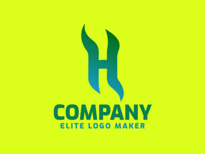 Un diseño de logotipo en degradado moderno que presenta la letra "H", ideal para darle a tu empresa un toque contemporáneo.