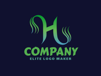 Logo design featuring a bold letter 'H' in an initial letter style, creating a flashy and professional vector symbol.
