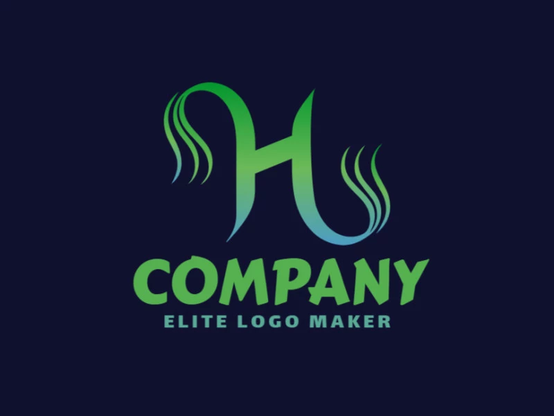 Logo design featuring a bold letter 'H' in an initial letter style, creating a flashy and professional vector symbol.