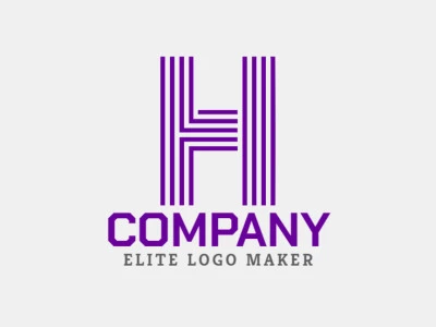 A creative logo featuring the letter 'H' in a striped style, showcasing a unique design.