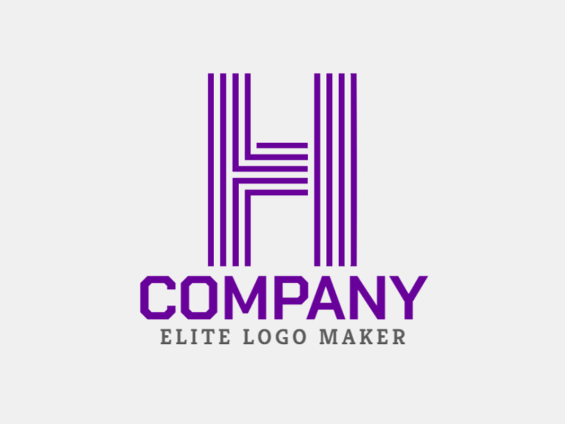 A creative logo featuring the letter 'H' in a striped style, showcasing a unique design.