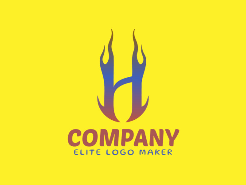 A sophisticated logo featuring the letter 'H' intertwined with dynamic flames, creating a distinguished design.