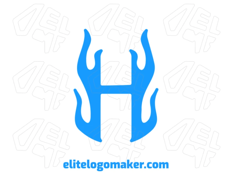 Un diseño de la letra "H" con tema de agua, perfecto para una plantilla de logotipo única, combinando fluidez y estilo.