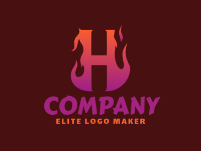 A dynamic logo featuring a blazing letter 'H' with a gradient from vibrant orange to deep purple, embodying energy and transformation.