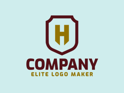 Featuring the letter 'H' and a shield, this dynamic emblem creates a striking and memorable logo design.
