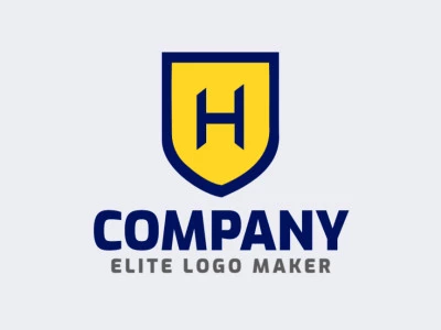 Mostrando un diseño de escudo prominente, el logotipo presenta la letra inicial 'H'.