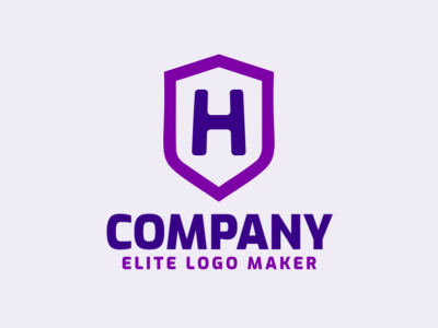 An emblem-style logo featuring the letter 'H' within a shield, exuding strength and sophistication in a classic design, perfect for a distinguished and reputable brand.
