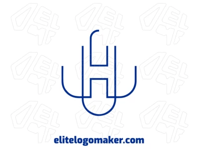 Um design moderno apresentando a letra "H" como inicial, perfeito para um logotipo que pode gerar uma identidade de marca forte com linhas limpas e um visual moderno.